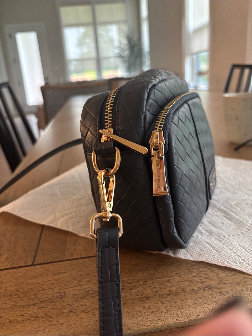 Slate Blue Quilted Leather/RFID WALLET - Picture 3 of 11